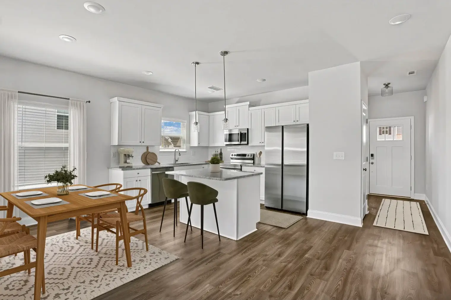 view of houses for rent in Jefferson GA the southwind-at-jefferson-kitchen-dining